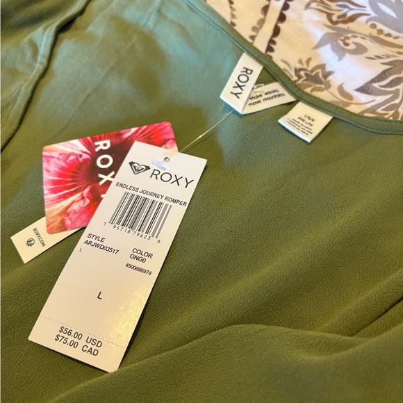 NWT Roxy Green Romper - Picture 8 of 11